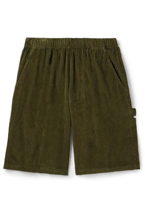 Les Tien Utility Straight-Leg Garment-Dyed Cotton-Corduroy Shorts