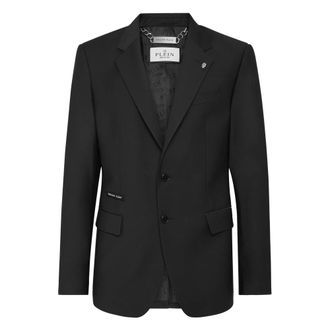 Philipp Plein Heren, Jassen, Zwart, Maat: M Wol