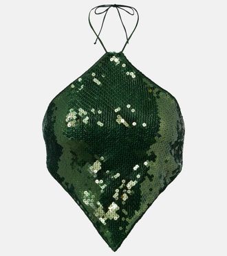 Os&eacute;ree Os&eacute;ree Crop top Marylin con lentejuelas