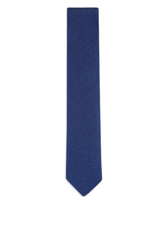 Canali patterned tie - men - Silk - One Size - Blue