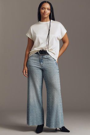 Pilcro The Adi Mid-Rise Studded Flare Jeans by Pilcro