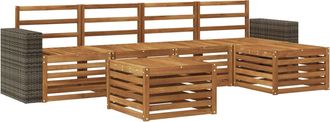 vidaXL Conjunto De Sof&aacute;s De Exterior 6 Uds. Natural Vidaxl