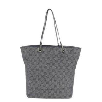 Gucci Pre-owned Tote Bags, female, Black, Size: ONE SIZE Pre-owned Vintage GG Canvas Tote Bag