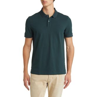 BOSS Pallas Cotton Polo in Open Green at Nordstrom, Size Large