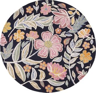 Maisons du monde Alfombra redonda tufted con flores multicolor D. 160 cm