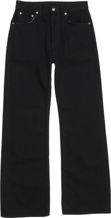 Acne Studios Denim jeans met leren patch - Zwart