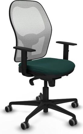 Piqueras y Crespo Piqueras Y Crespo - Jorquera Sincro Malla Blanca Similpiel Verde Botella Brazos 1d Base Nailon Ruedas 65mm Engomada