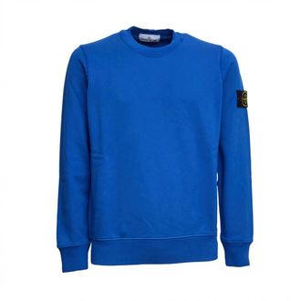Stone Island Sweatshirts, male, Blue, Size: S Crew-neck Sweatshirt