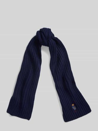Polo Ralph Lauren Schal aus Woll-Mix mit Polo-Bear-Stitching in Marine, Gr&ouml;&szlig;e 1