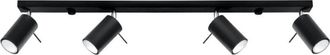 Wonderlamp Regleta Vinivi Negro, 4 Luces