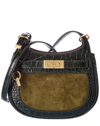 Tory Burch Lee Radziwill Small Leather Saddlebag