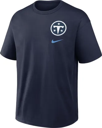 Nike Tennessee Titans Rivalries Collection Max90 Nike Mens NFL T-Shirt in Blue | 04T641S9V-2JW