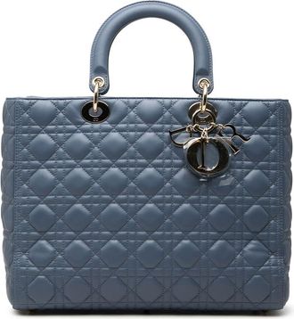 Dior Pre-owned Dior Large Lambskin Cannage Lady Satchel Ladies 76UC18JW9217XZ1C