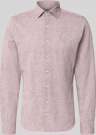 Roy Robson Slim Fit Freizeithemd mit Leinen-Anteil in Rostrot, Gr&ouml;&szlig;e XXL