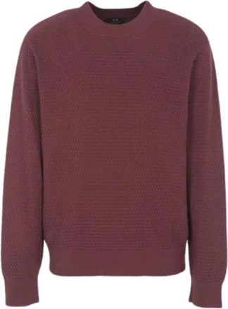 A|X Armani Exchange Classic Pullover - Heren - Ronde hals truien - Bruin - L - Katoen - Truien & Vesten
