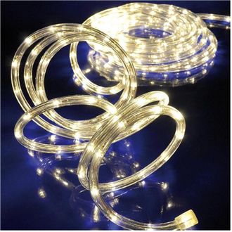 Trade Shop Trade Shop - Led Tub Luminoso Para External Bianco Caldo 10 Metri Con Controler Giochi Luce