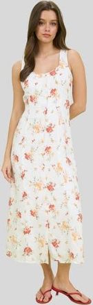 Blu Pepper Floral Maxi Sundress in Ivory Multi at Nordstrom Rack, Size Medium