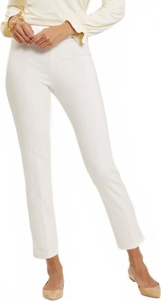 Jude Connally Lucia Ponte Pant In Cream