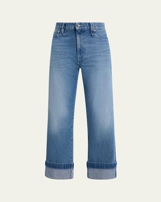 Simone Rocha Mens Embellished Washed Denim Carpenter Jeans
