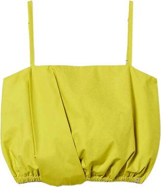 Twin-Set poplin crop top - Green