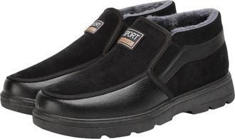 Generic Black Mens Versatile Snow Boots with Fleece Lining and Thickened Design Perfect for Seasonal Activities Comfortable and Chic