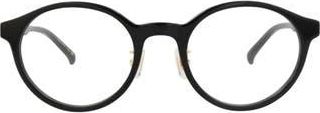Dunhill 50mm Round Optical Glasses in Black Black Transparent at Nordstrom Rack