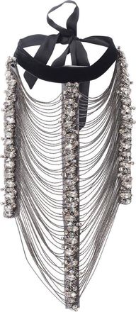 Anne Fontaine Satin Ribbon Collar in Black at Nordstrom, Size One Size Uk