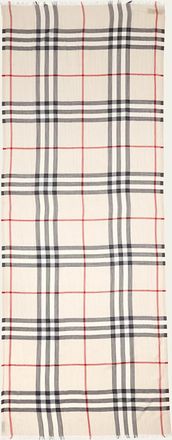 Burberry Giant Check Gauze Scarf