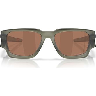 Oakley Instagator 58mm Polarized Rectangular Sunglasses in Matte Olive Ink /Prizm at Nordstrom