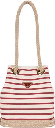 Prada Schoudertas met touw-effect - Dames - Schoudertassen - Veelkleurig - ONE Size - Katoen - Tassen