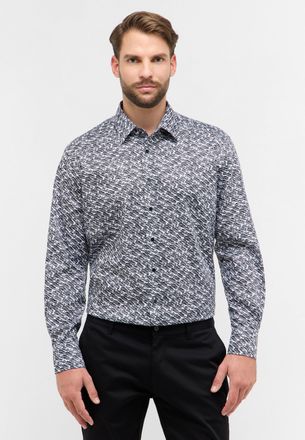 Eterna Langarmhemd ETERNA COMFORT FIT, Herren, Gr. 48, Normalgr&ouml;ssen, schwarz, Twill, 100% Baumwolle, normal, Manschette, Hemden Langarmhemd, NON IRON (b&uuml;gel