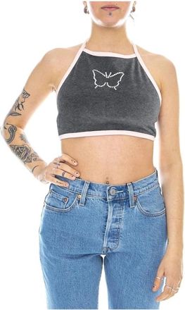 Vans Canotta Corta - Dames - Tops zonder mouwen - Grijs - XS - Katoen - Tops
