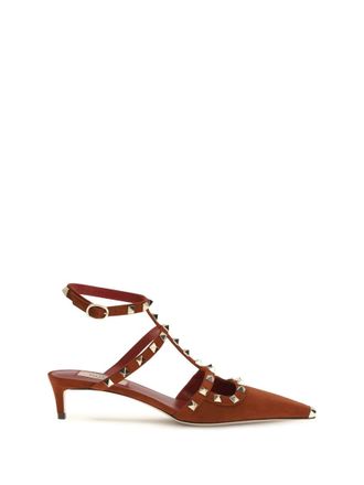 Valentino Garavani Rust Studded Rockstud Pumps