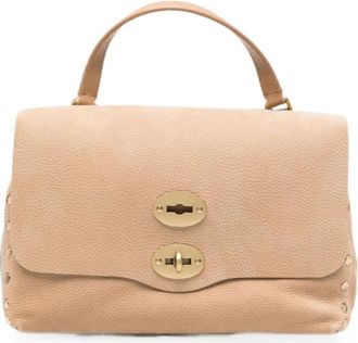 Zanellato Postina Jones Small Leren Handtas - Dames - Handtassen - Beige - ONE Size - Leer - Tassen
