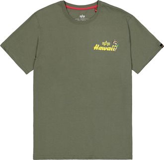 Alpha Industries T-Shirt ALPHA INDUSTRIES Pearl Harbor Backprint T-Shirt, Herren, Gr. L, gr&uuml;n (schwarz olive), Obermaterial: 100% Baumwolle, Shirts T-Shirt