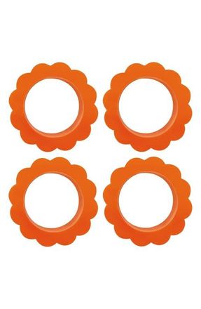 Mariposa Set of 4 Napkin Rings in Orange at Nordstrom