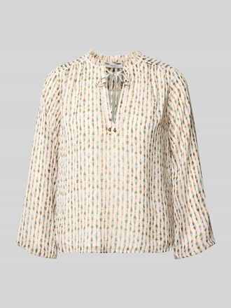 Pepe Jeans London Regular Fit Langarmbluse mit Allover-Muster Modell FALINA in Ecru, Gr&ouml;&szlig;e XL