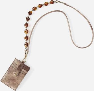 Hobo Around Town Lanyard In Cocoa Platinum