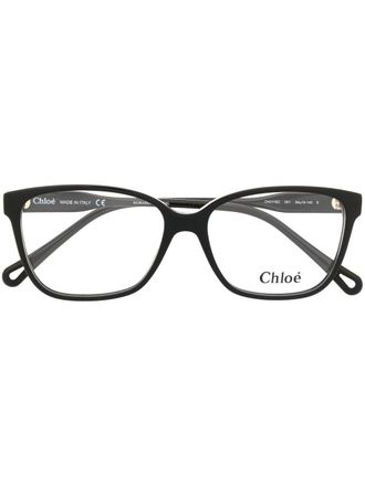 Chlo&eacute; Bril met vierkant montuur - Zwart