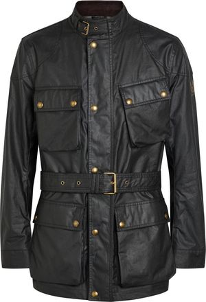 Belstaff Trialmaster Belted Waxed Cotton Jacket - Black - 54 (UK44 / Xxl)