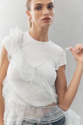 Bl^nk London Sleeveless Ruffle Top