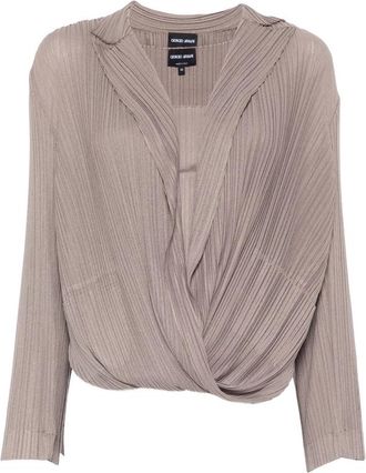 Giorgio Armani Pleated Tank Top And Blouse Set
