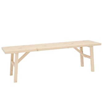 Deco Wood Banco de madera maciza natural 150x45cm