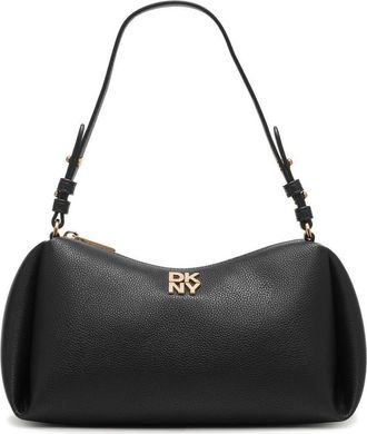 DKNY Remy Faux Leather Shoulder Bag in Black/gold at Nordstrom Rack
