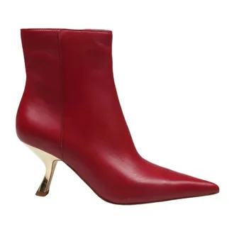 Michael Kors Stivaletto in Pelle Rossa con Tacco a Specchio - - Shoes - Donna - Rosso - 38 EU
