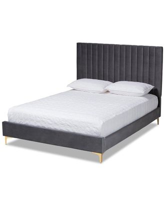 Baxton Studio Serrano Contemporary Glam Luxe Velvet Platform Bed