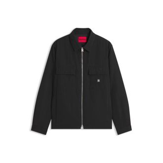 HUGO BOSS Oversized-fit overshirt in water-repellent canvas