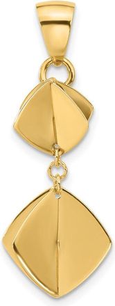 Diamond2Deal 14k Yellow Gold Polished Fancy Dangle Pendant