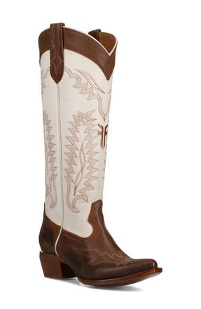 Frye Sacha Knee High Western Boot in Toffee White at Nordstrom, Size 9.5