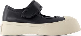 Marni Womens Leather Calfskin Mary Jane Flat Black